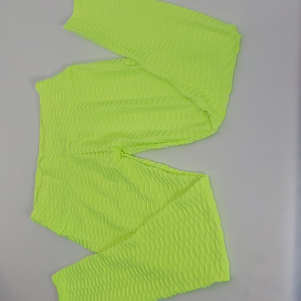 women's Boody lift scrunch active yoga leggings‎ Neon green size S